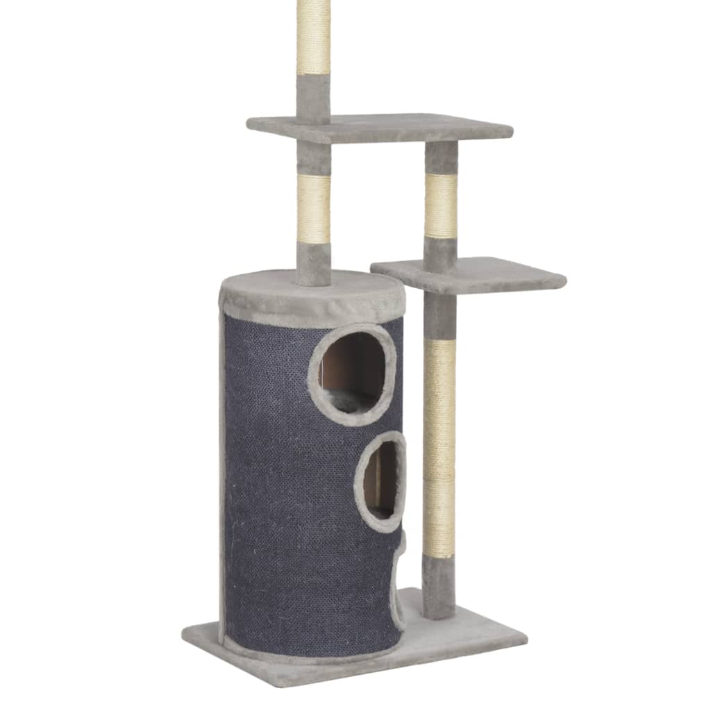 vidaXL Penjalica za mačke sa stupovima za grebanje siva 260 cm