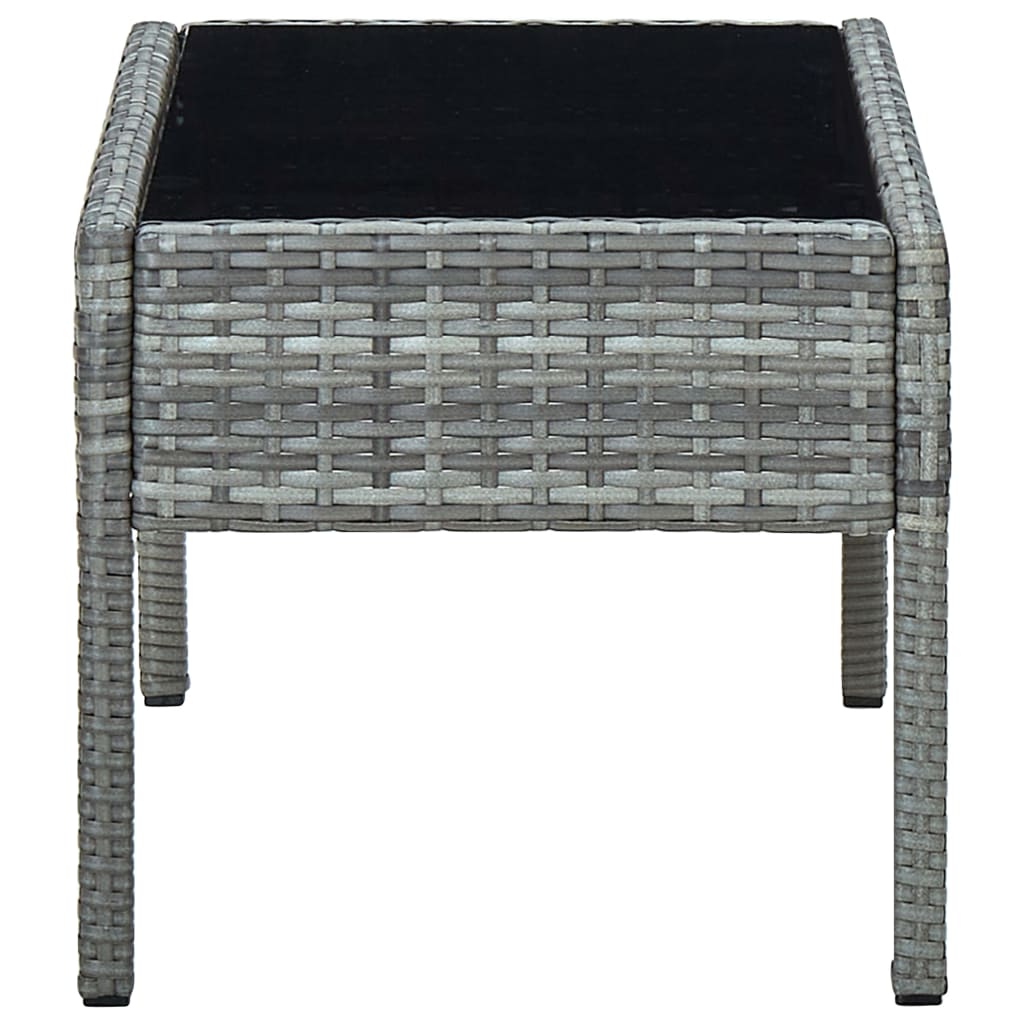 vidaXL Vrtni stol sivi 75 x 40 x 37 cm od poliratana