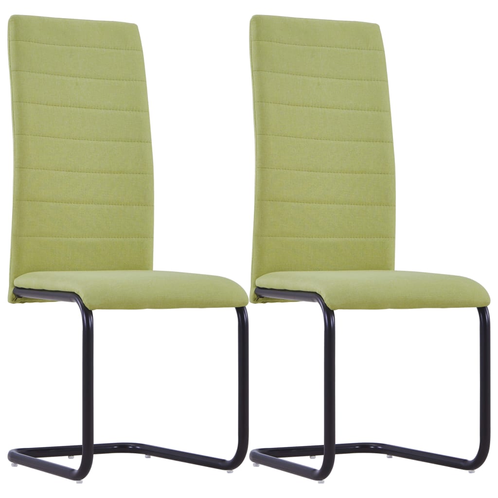 vidaXL Konzolne blagovaonske stolice od tkanine 2 kom zelene