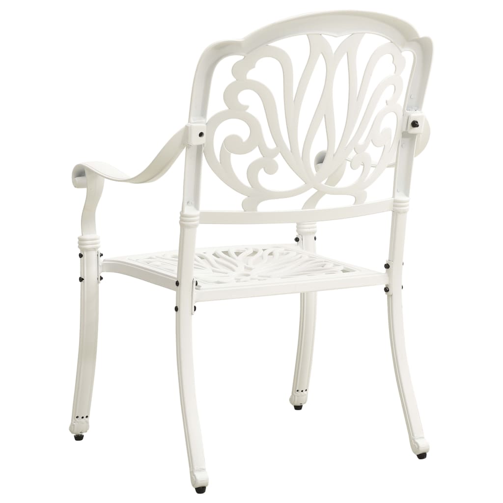 vidaXL Vrtne stolice od lijevanog aluminija 2 kom bijele
