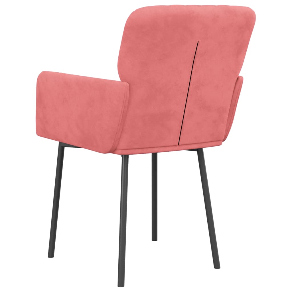 vidaXL Blagovaonske stolice 2 kom ružičaste baršunaste