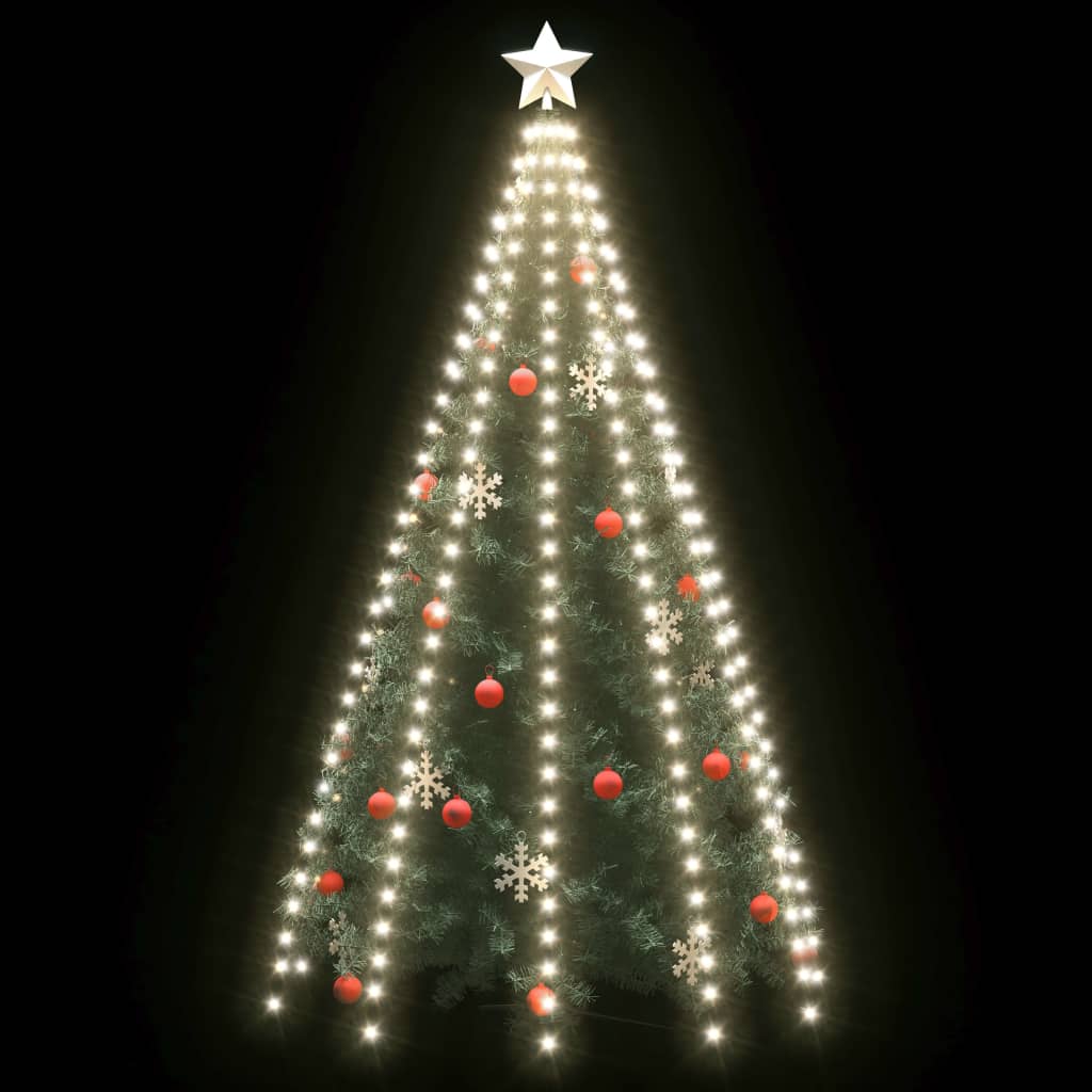 vidaXL Mrežasta svjetla za božićno drvce 250 LED hladna bijela 250 cm