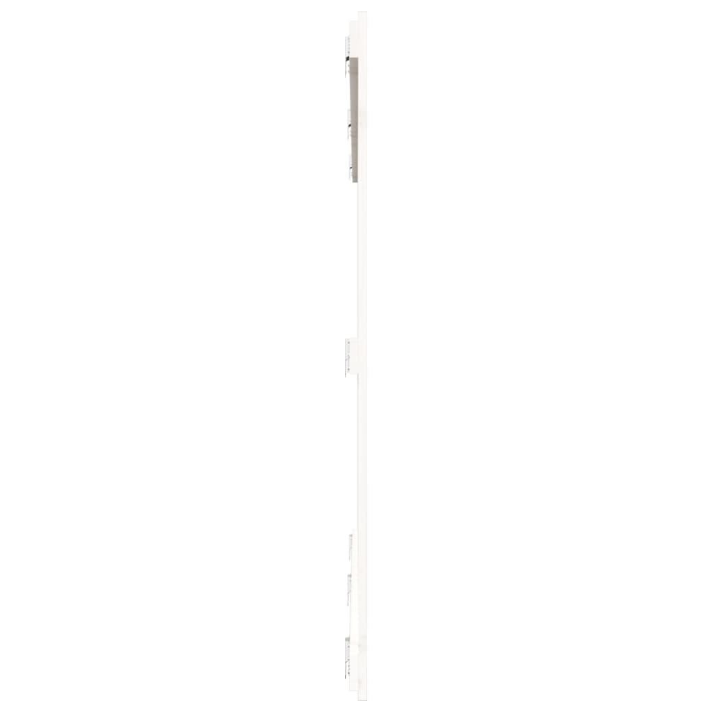 vidaXL Zidno uzglavlje bijelo 204x3x110 cm od masivne borovine