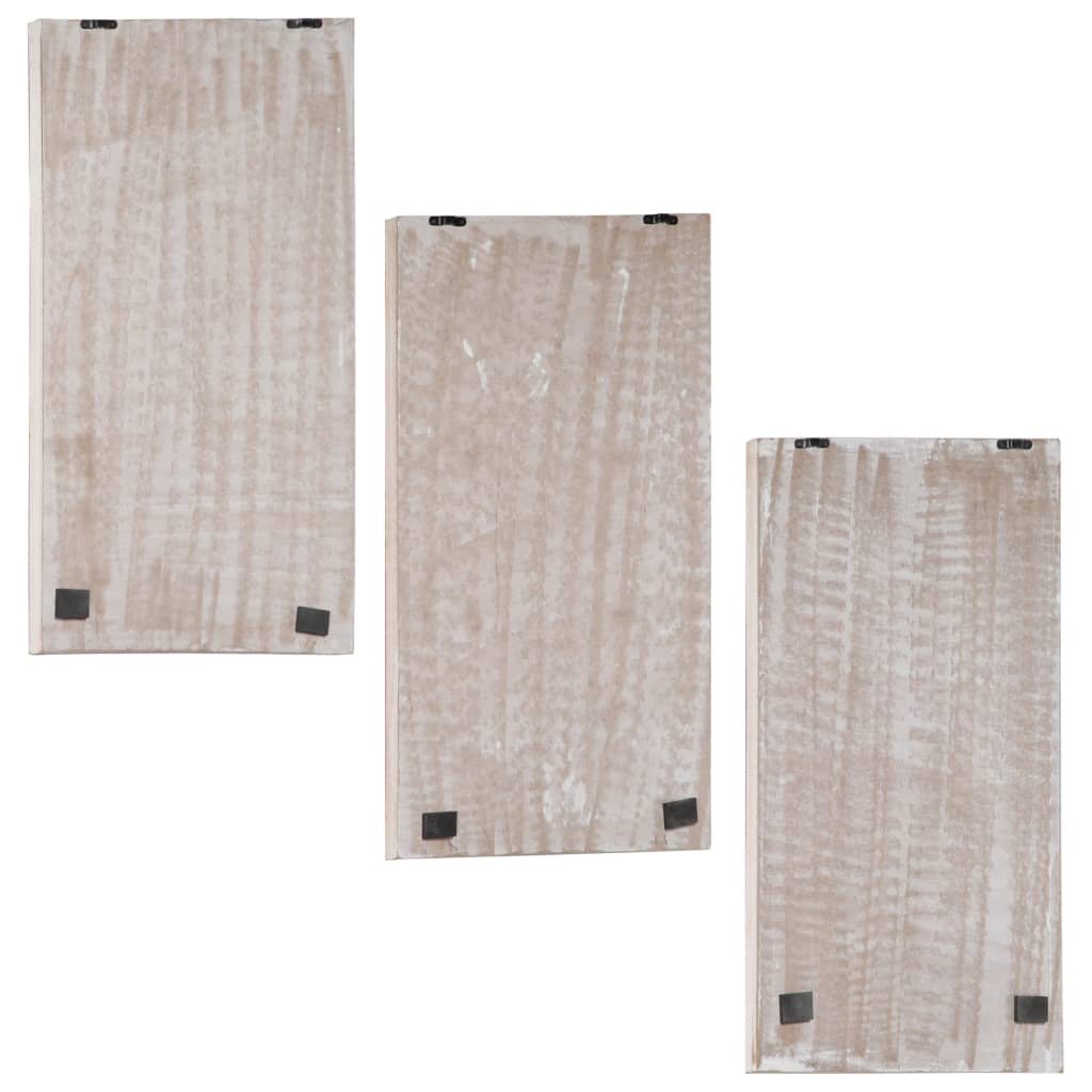 vidaXL Ručno rezbareni zidni paneli 3 kom MDF 40 x 60 x 1,5 cm