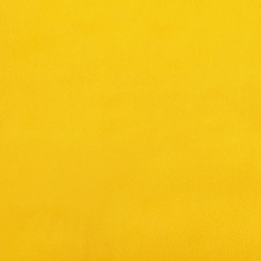 vidaXL Počivaljka s jastucima žuta baršunasta