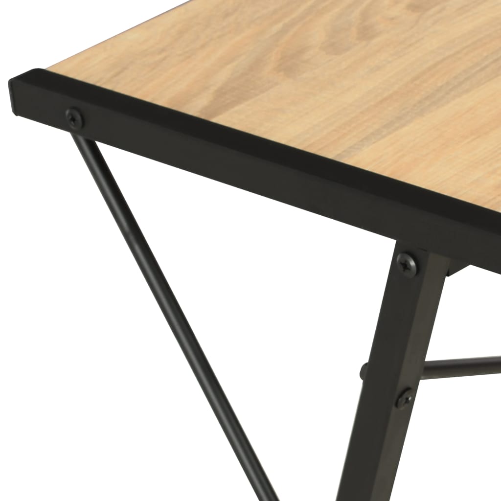 vidaXL Radni stol s policom crni i boja hrasta 116 x 50 x 93 cm