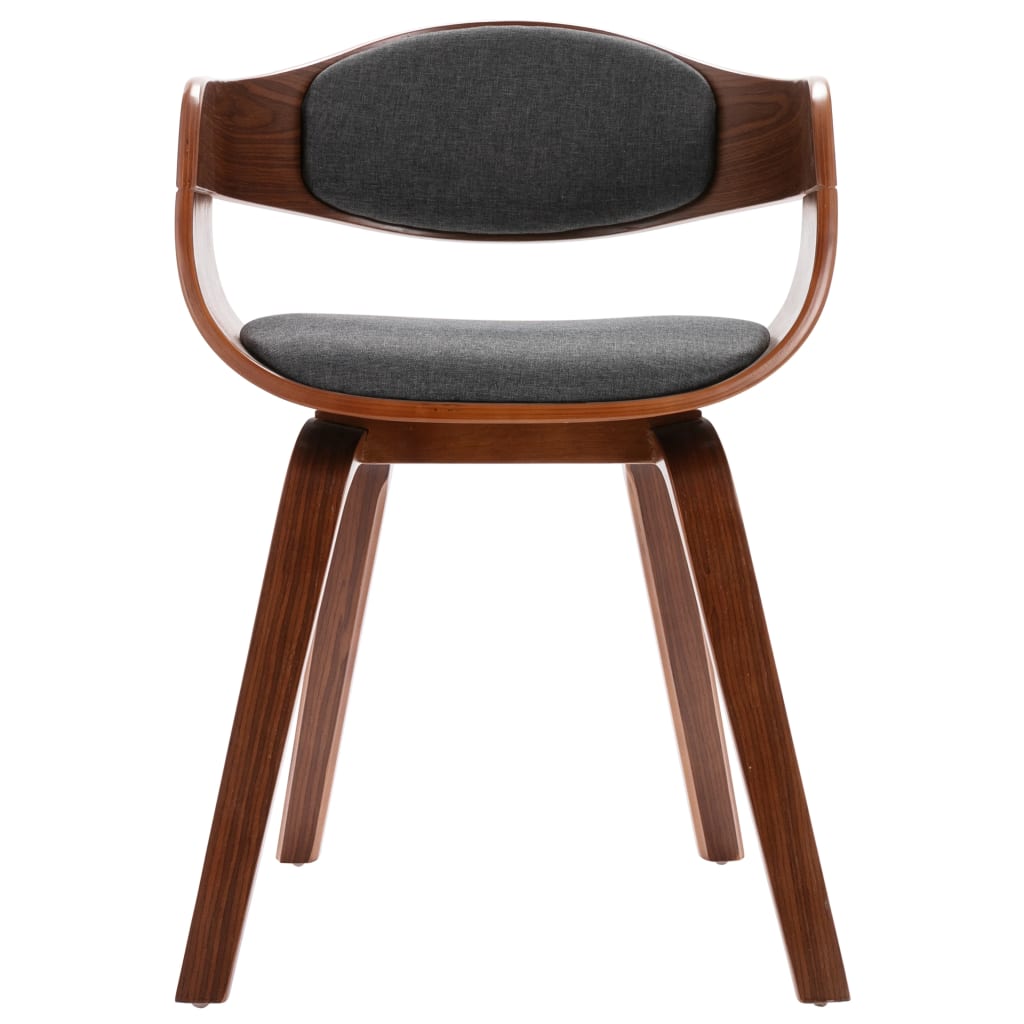 vidaXL Blagovaonske stolice 2 kom od savijenog drva i tkanine sive