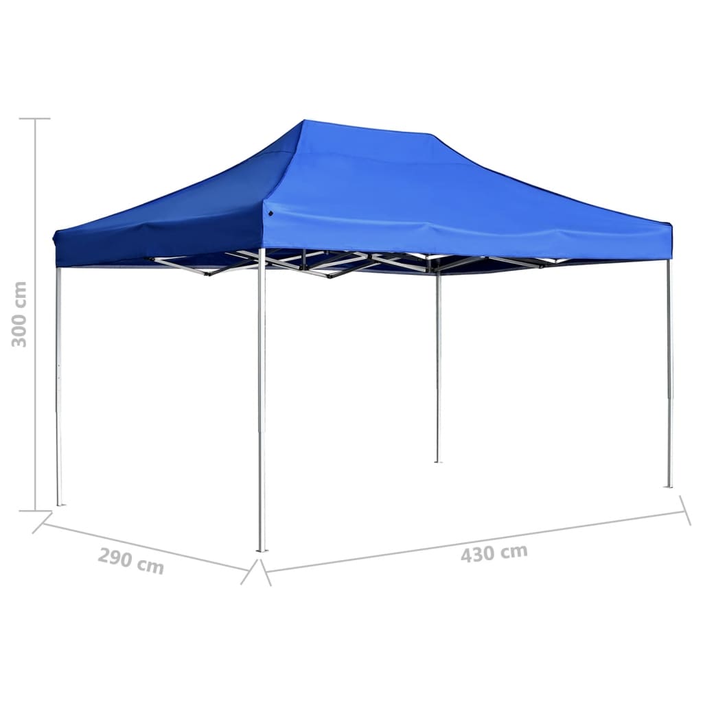 vidaXL Profesionalni sklopivi šator za zabave 4,5 x 3 m plavi