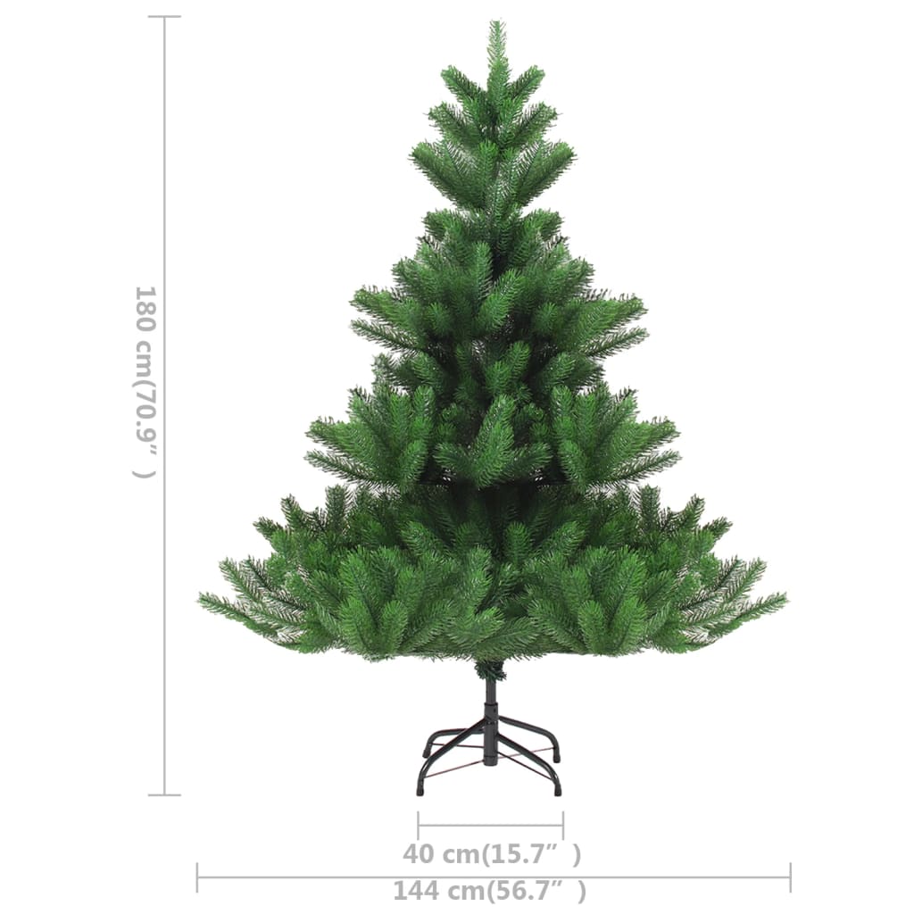 vidaXL Umjetno osvijetljeno božićno drvce kavkaška jela zelena 180 cm