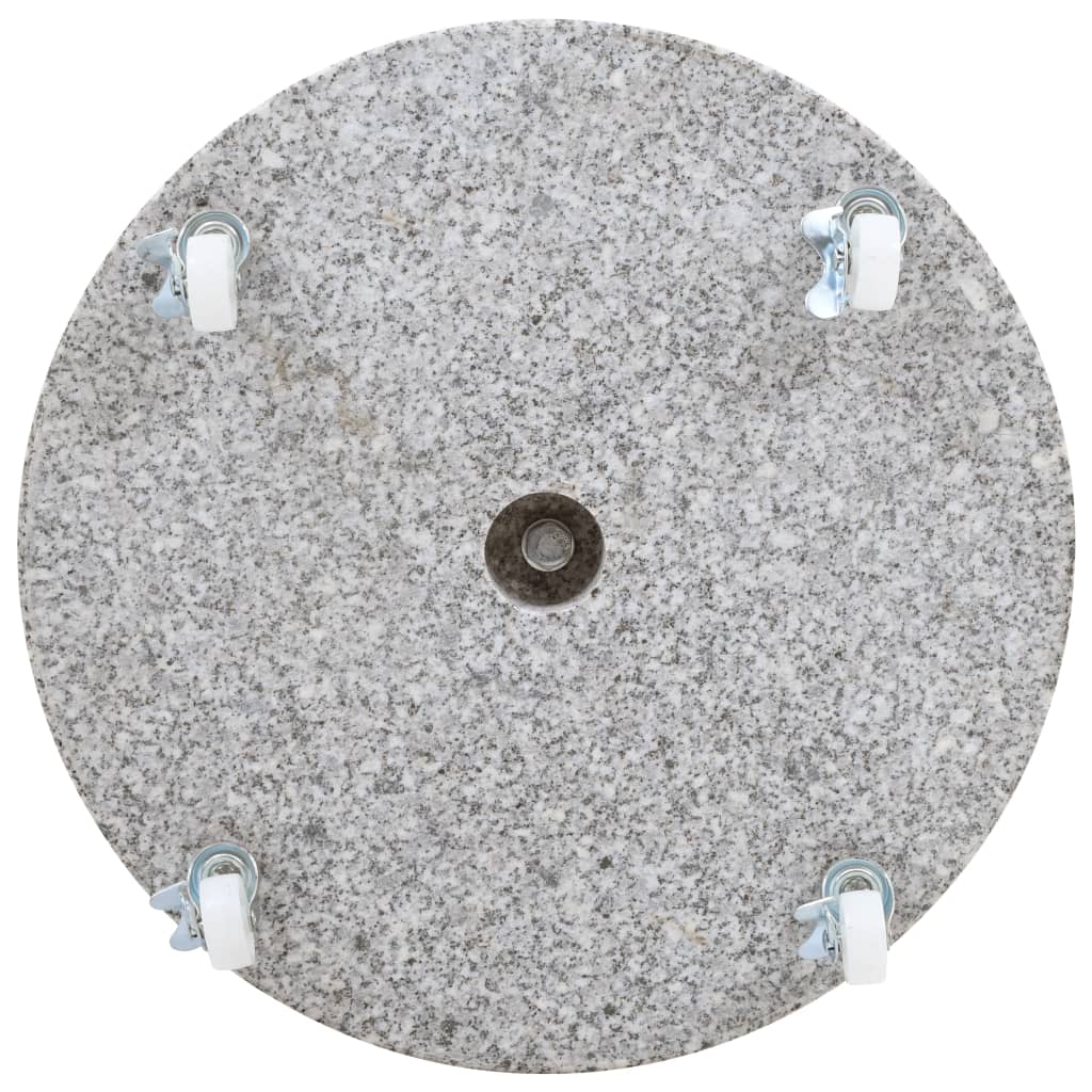 vidaXL Stalak za suncobran od granita 30 kg okrugli sivi