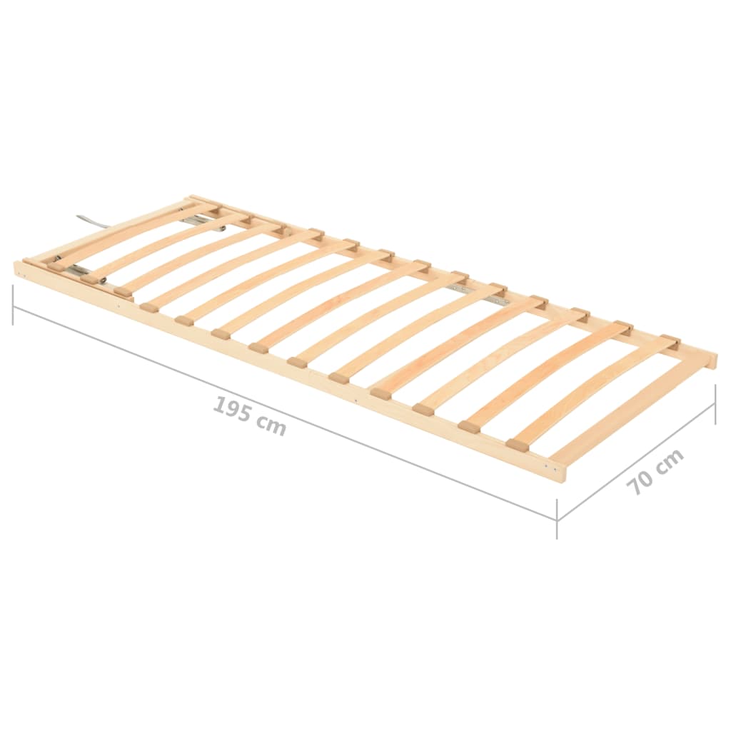 vidaXL Podnica za krevet s 13 letvica podesivo uzglavlje 70 x 200 cm