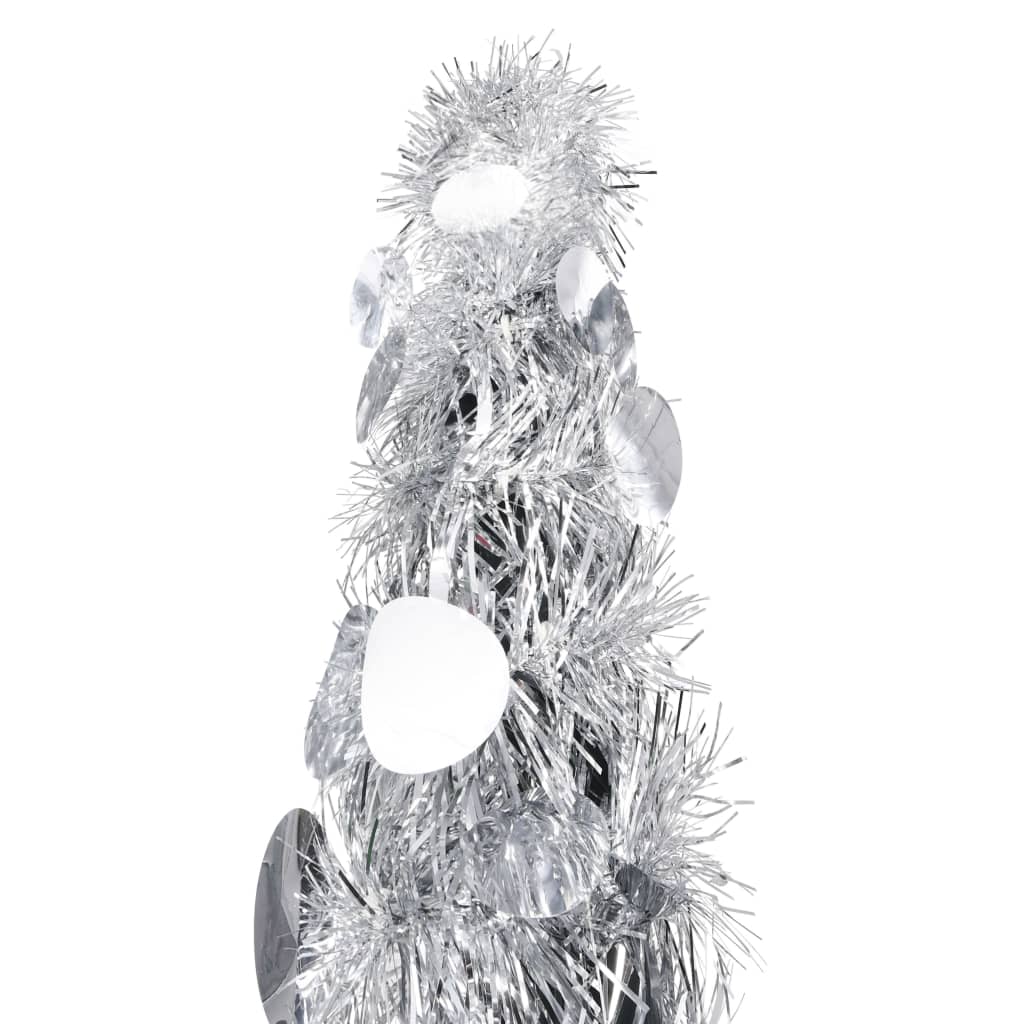vidaXL Prigodno umjetno božićno drvce srebrno 150 cm PET