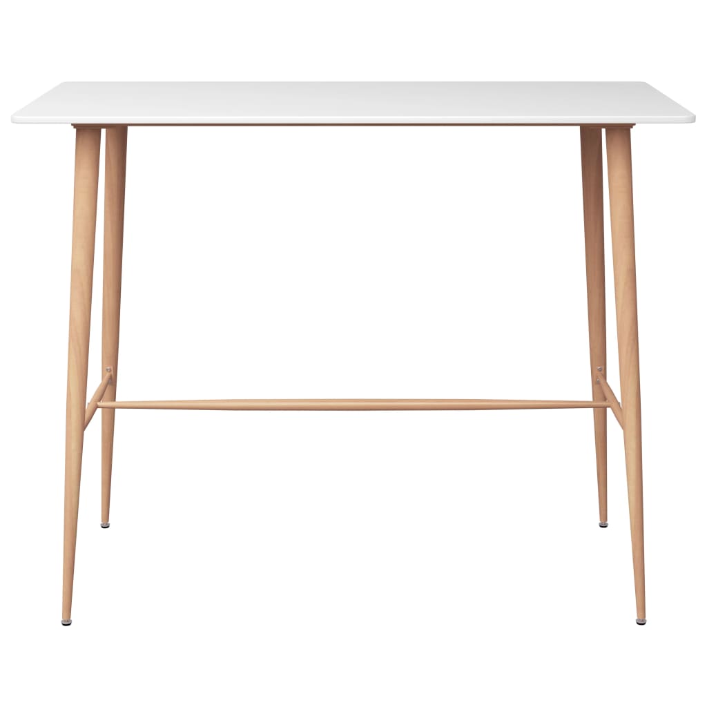 vidaXL Barski stol bijeli 120 x 60 x 105 cm