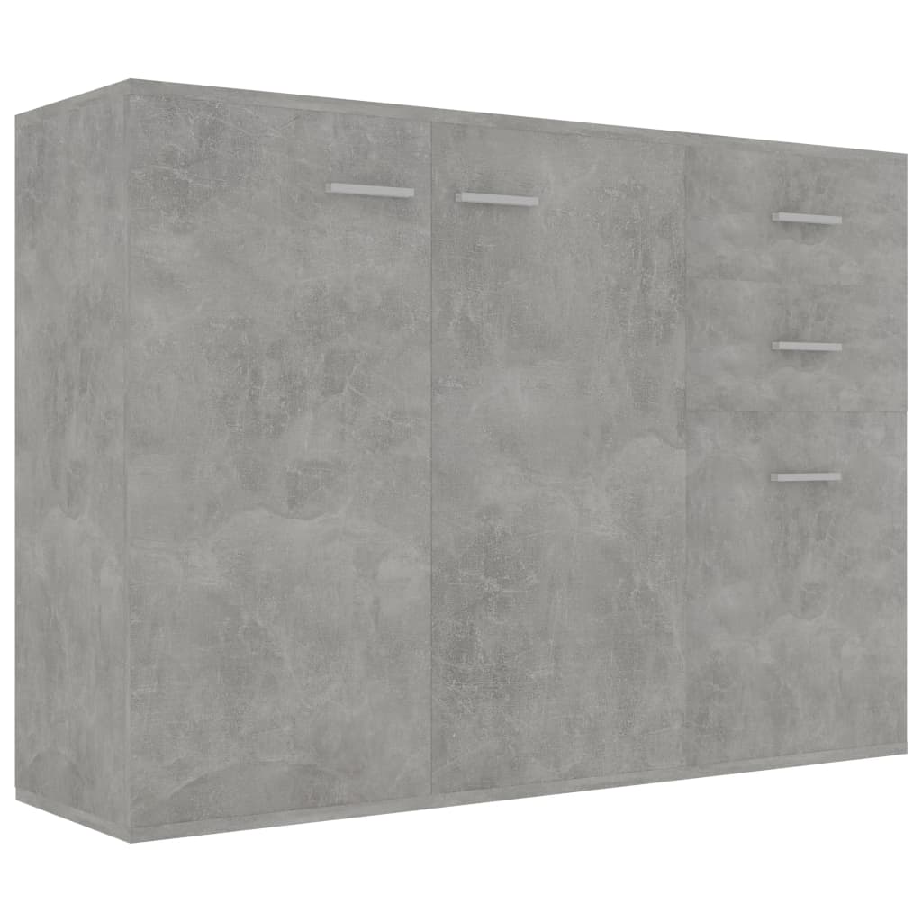 vidaXL Komoda siva boja betona 105 x 30 x 75 cm od konstruiranog drva