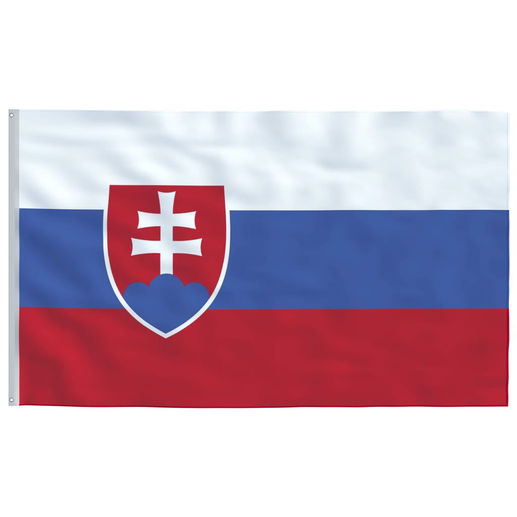 vidaXL Slovačka zastava s aluminijskim stupom 4 m