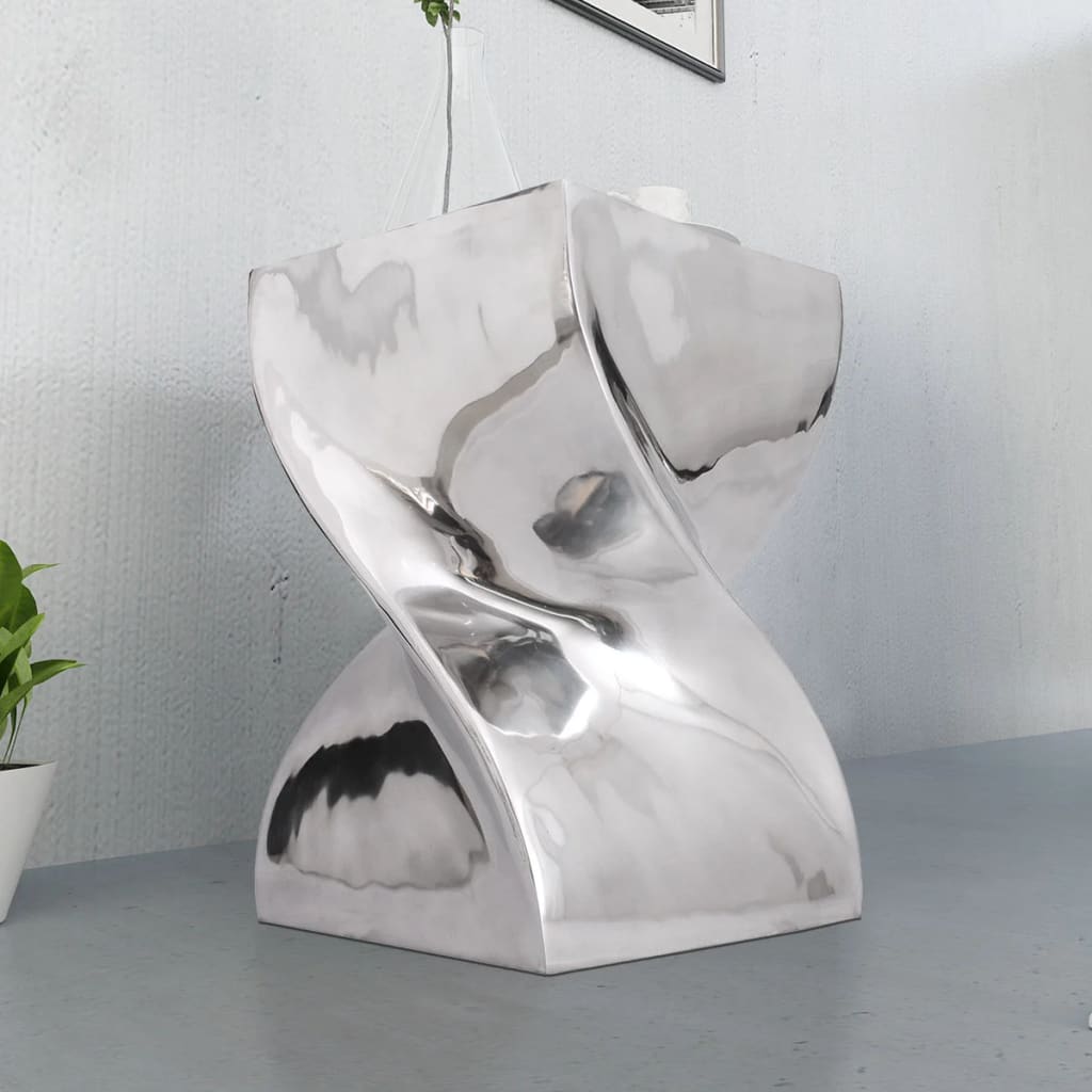 vidaXL Stol/ Stolić Zavijenog Oblika Aluminijum boja srebra
