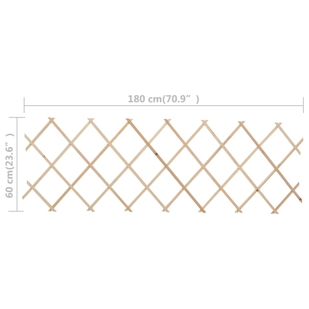 vidaXL Rešetkaste ograde 5 kom od jelovine 180 x 60 cm