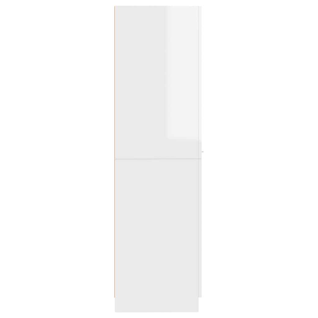 vidaXL Ormarić za lijekove sjajni bijeli 30 x 42,5 x 150 cm drveni