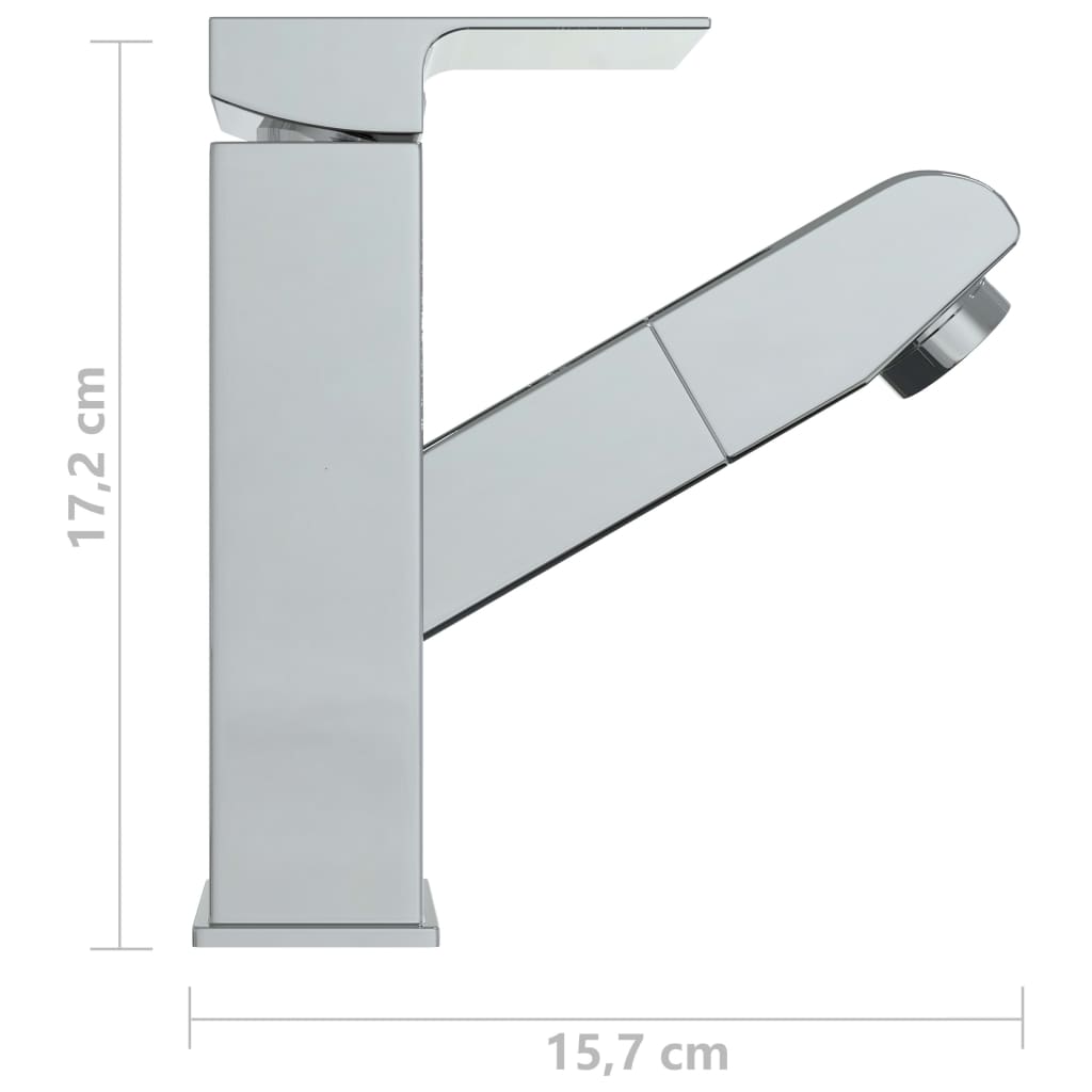 vidaXL Slavina za umivaonik s funkcijom izvlačenja krom 157 x 172 mm
