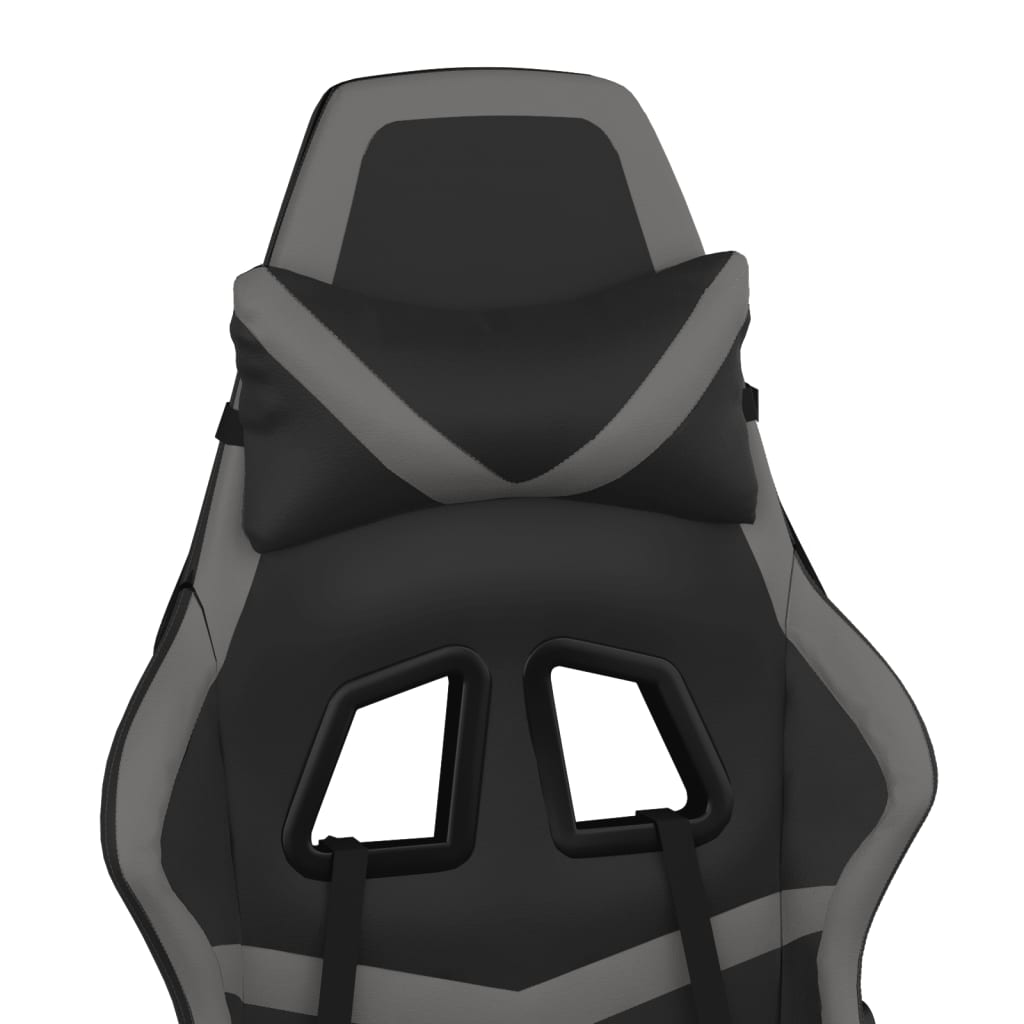 vidaXL Masažna igraća stolica crno-siva od umjetne kože