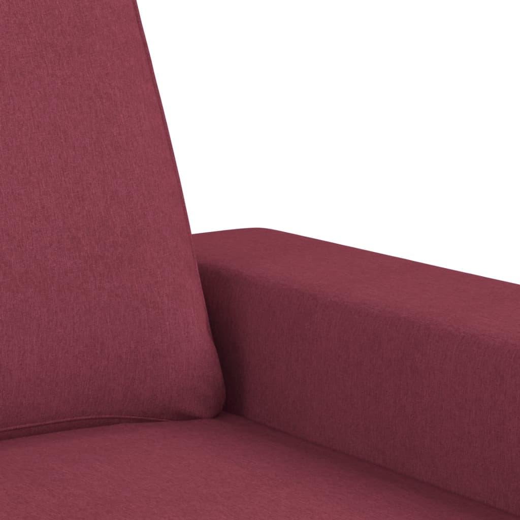 vidaXL 3-dijelni set sofa crvena boja vina od tkanine