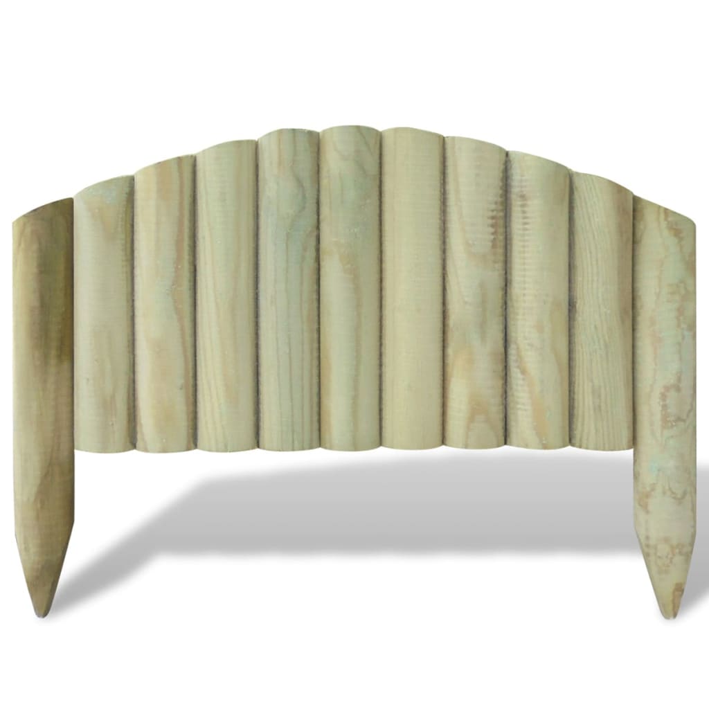 vidaXL Paneli od cjepanica za travnjak 10 kom drveni 55 cm