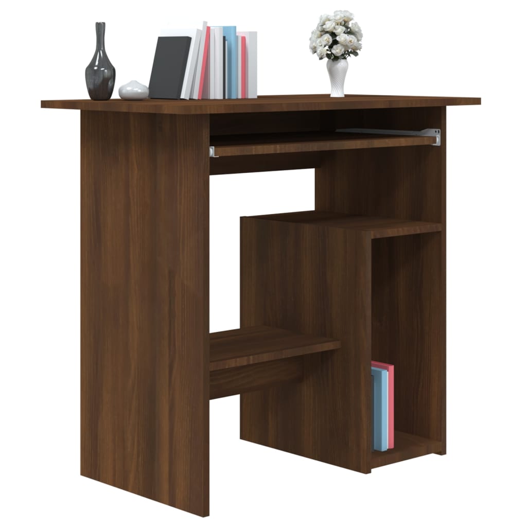 vidaXL Radni stol boja smeđeg hrasta 80x45x74 cm od konstruiranog drva