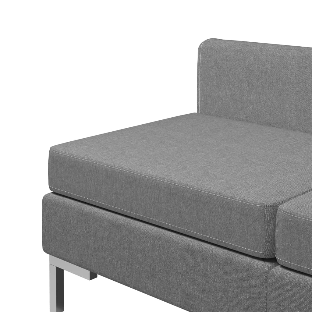vidaXL 4-dijelni set sofa od tkanine tamnosivi