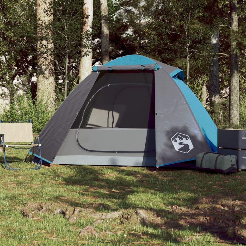 vidaXL Šator za kampiranje za 2 osobe plavi vodootporni