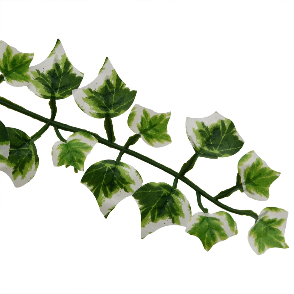 vidaXL Umjetne viseće biljke 12 kom 339 listova 90 cm zeleno-bijele