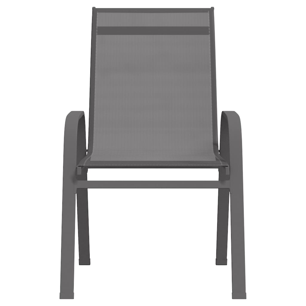 vidaXL Složive vrtne stolice od tekstilena 6 kom sive