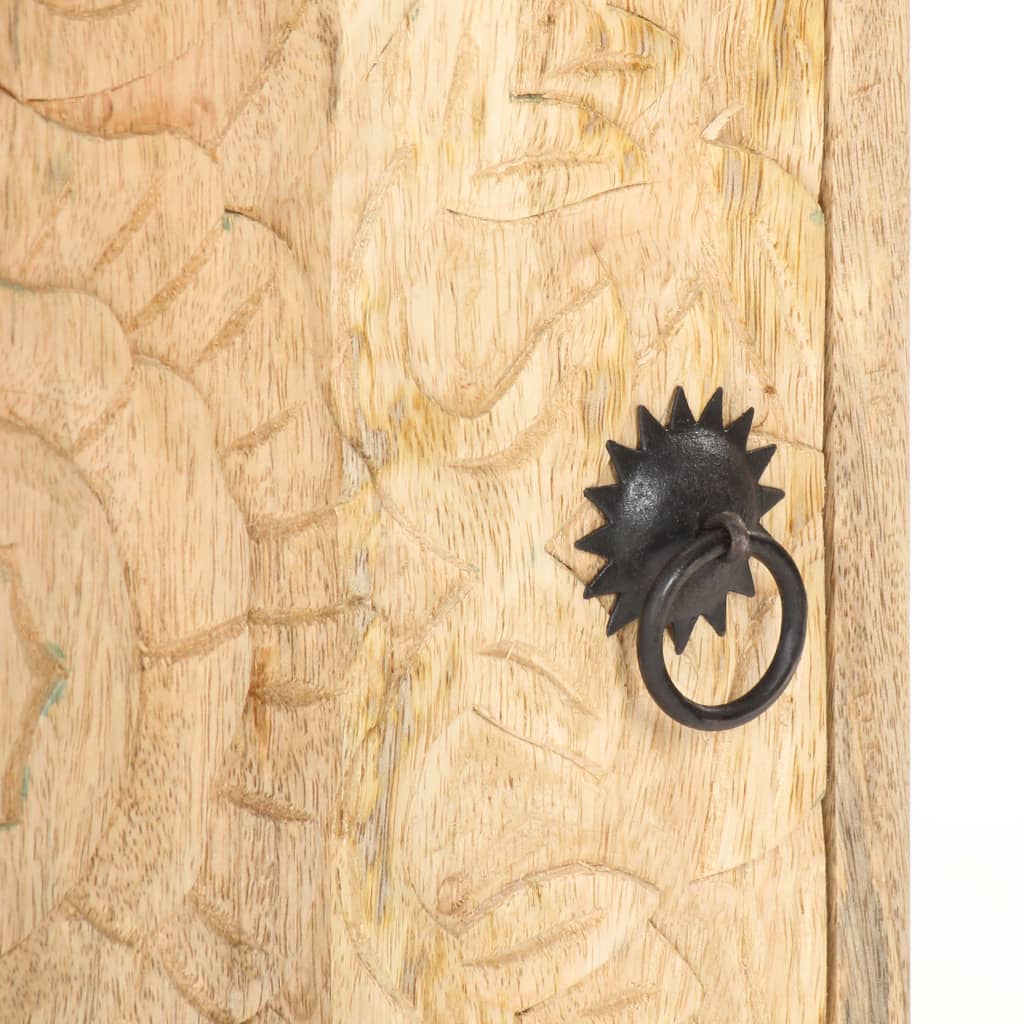 vidaXL Izrezbareni noćni ormarić 40 x 30 x 50 cm masivno drvo manga
