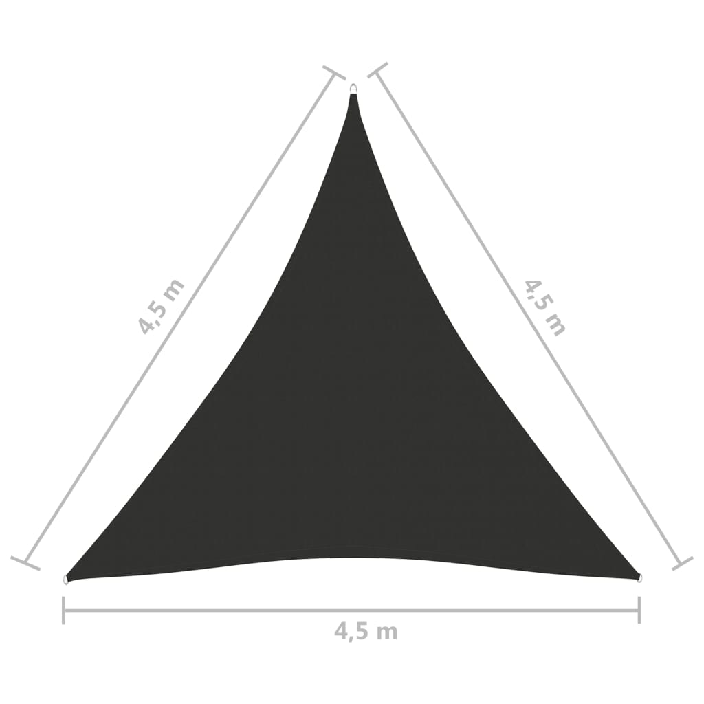vidaXL Jedro protiv sunca od tkanine trokutasto 4,5x4,5x4,5 m antracit