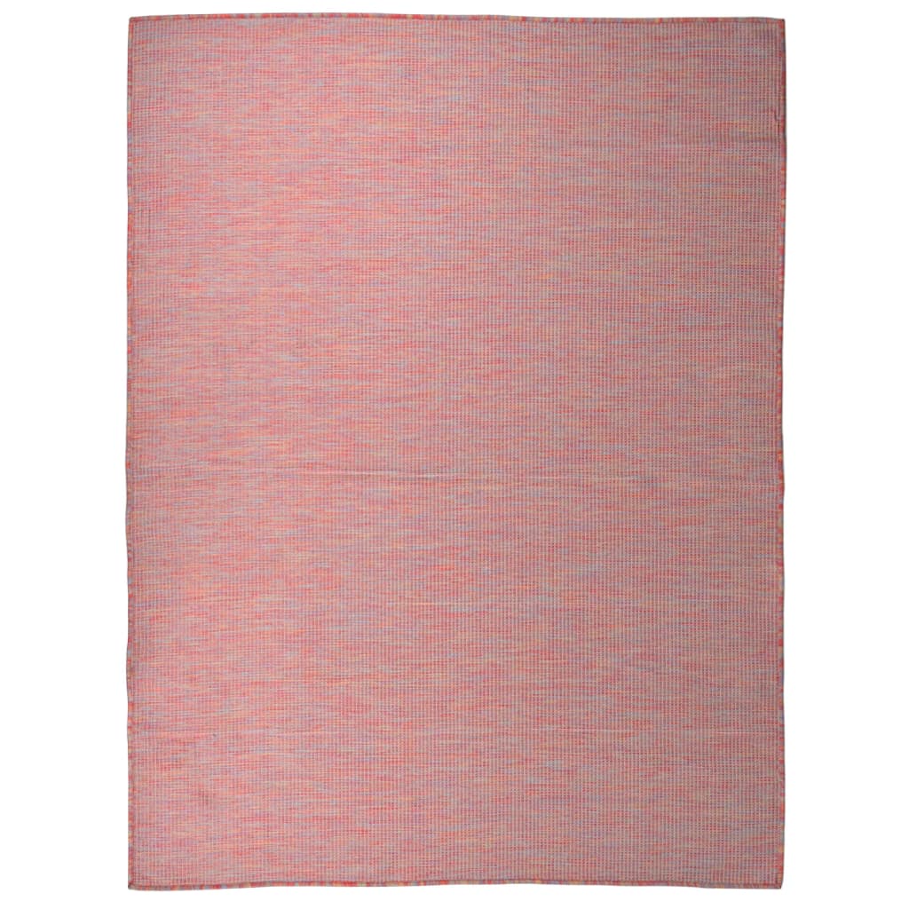 vidaXL Vanjski tepih ravnog tkanja 120 x 170 cm crveni