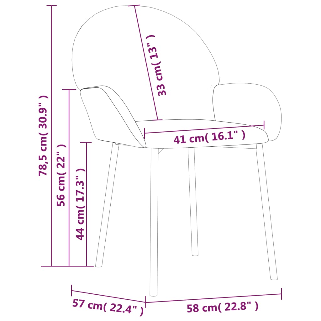 vidaXL Blagovaonske stolice 2 kom tamnozelene baršunaste