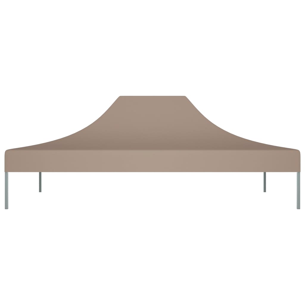 vidaXL Krov za šator za zabave 4 x 3 m smeđe-sivi 270 g/m²