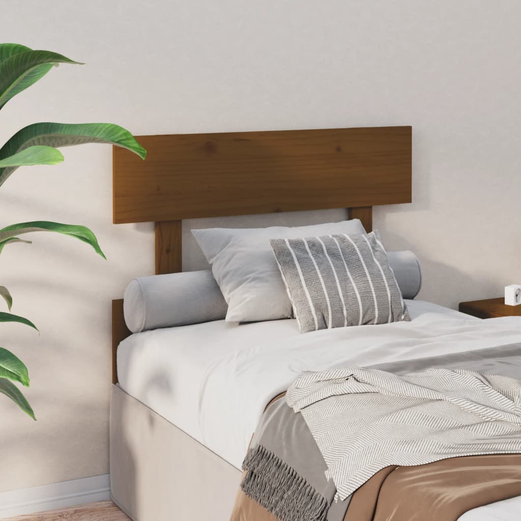 vidaXL Uzglavlje za krevet boja meda 93,5 x 3 x 81 cm masivna borovina