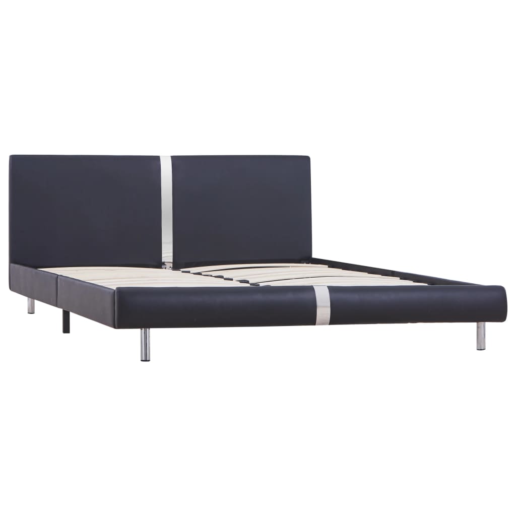 vidaXL Okvir za krevet od umjetne kože crni 140 x 200 cm