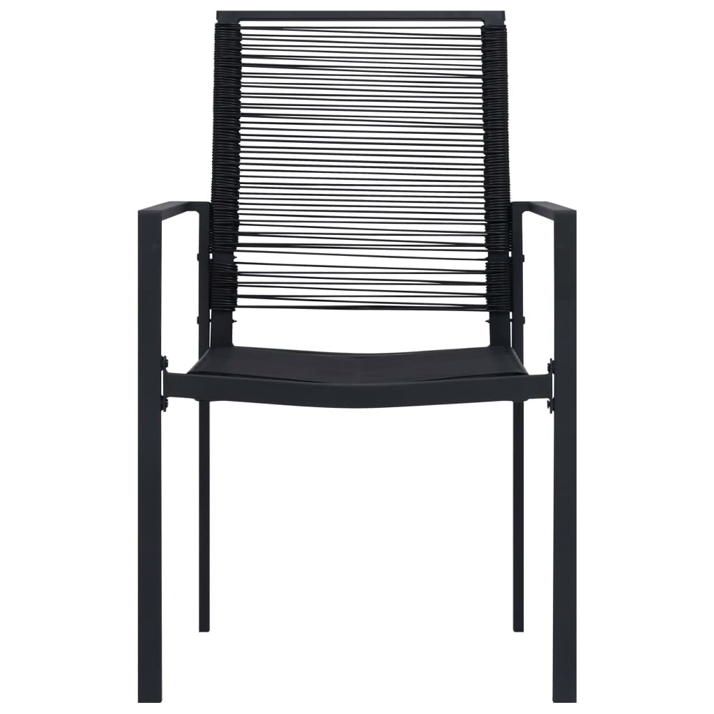 vidaXL Vrtne stolice 2 kom od PVC ratana crne
