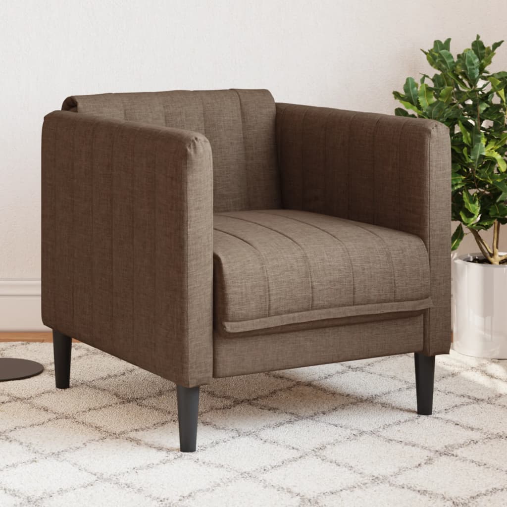 vidaXL Fotelja od tkanine smeđa