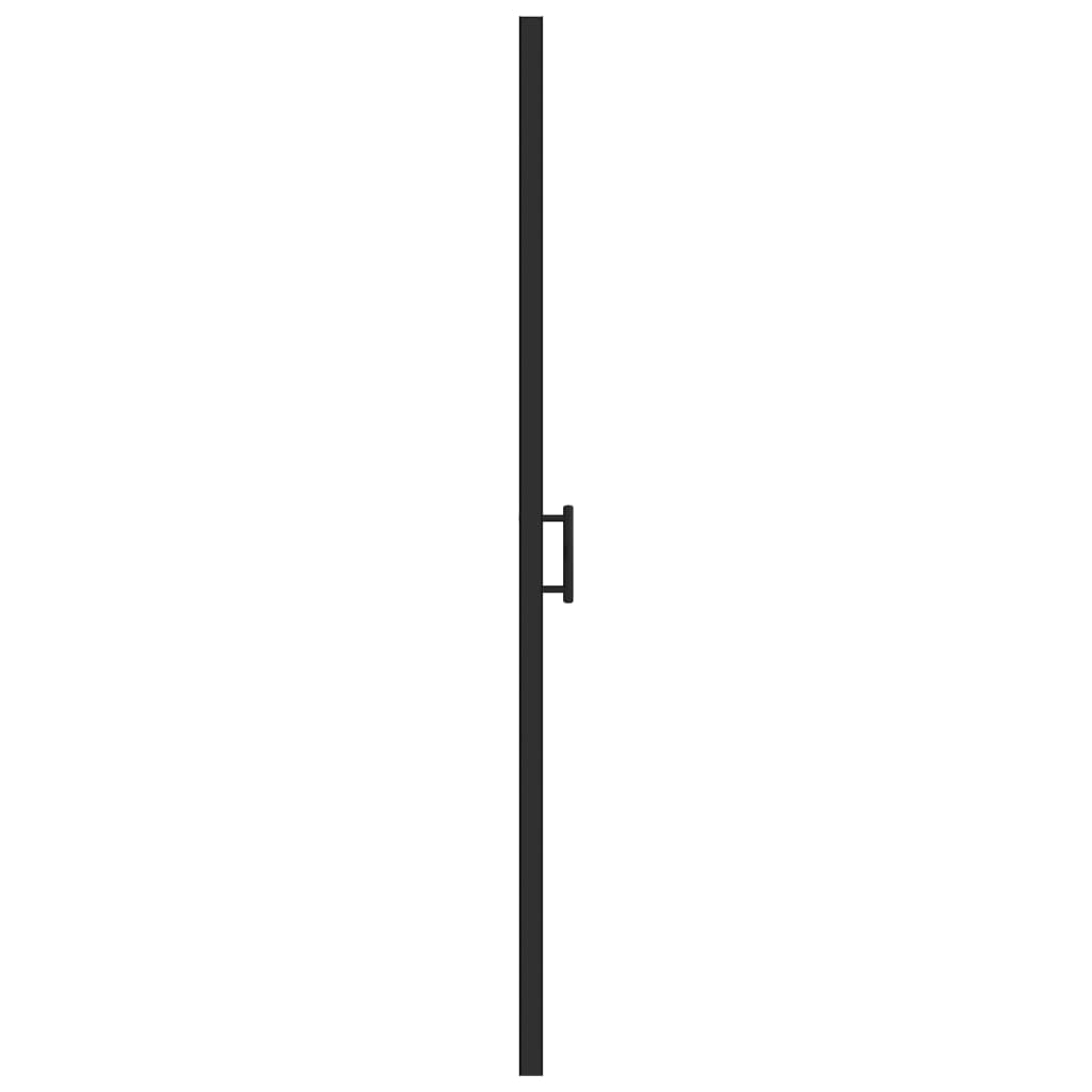 vidaXL Vrata za tuš-kabinu 100x178 cm napola mutno kaljeno staklo crna