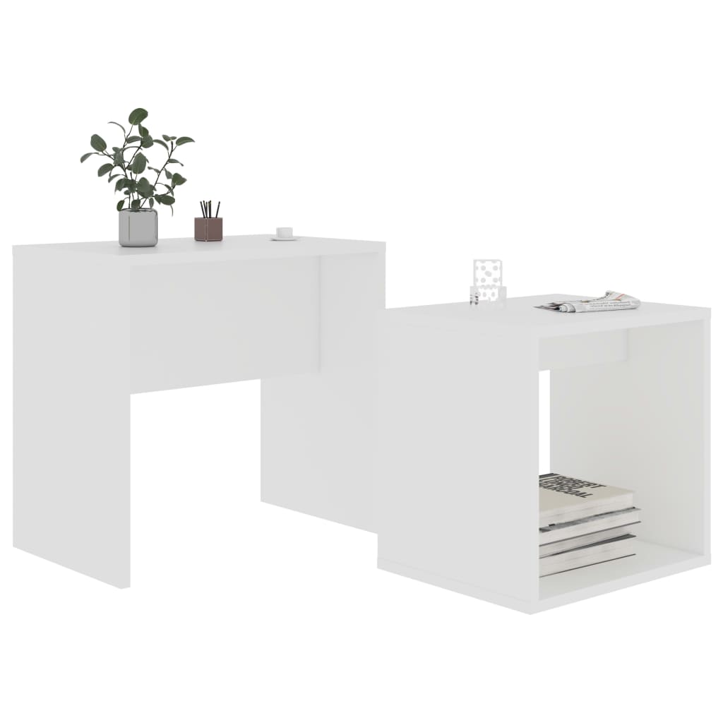 vidaXL Set stolića za kavu bijeli 48 x 30 x 45 cm od iverice