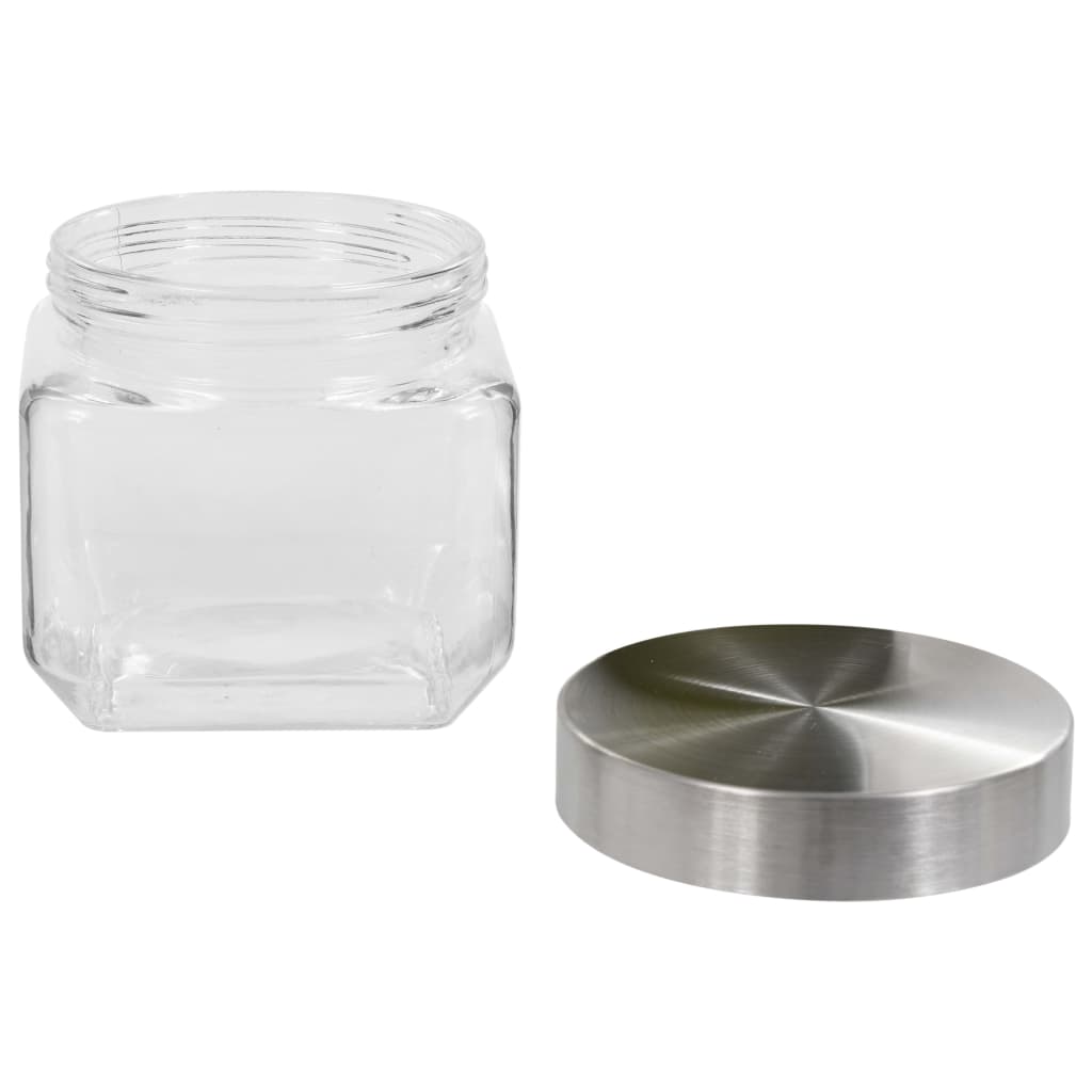 vidaXL Staklenke za pohranu sa srebrnim poklopcima 6 kom 800 ml