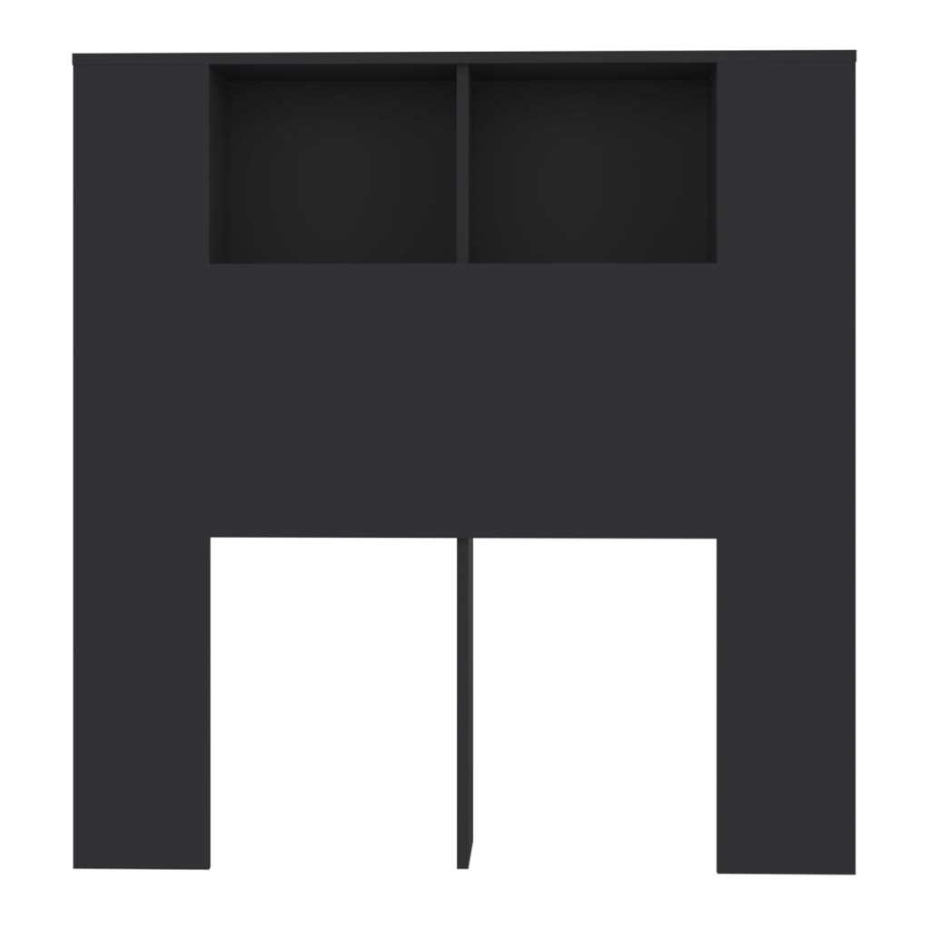vidaXL Uzglavlje s ormarićem crno 100 x 18,5 x 104,5 cm