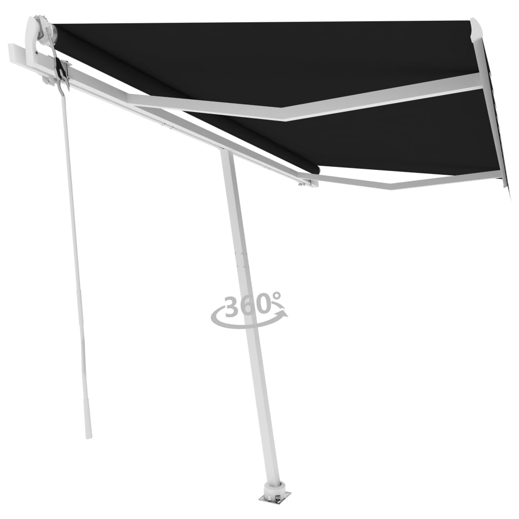 vidaXL Samostojeća automatska tenda 450 x 300 cm antracit