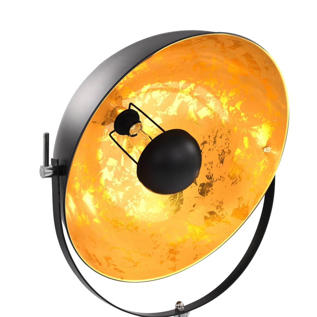 vidaXL Stojeća svjetiljka E27 crno-zlatna 51 cm