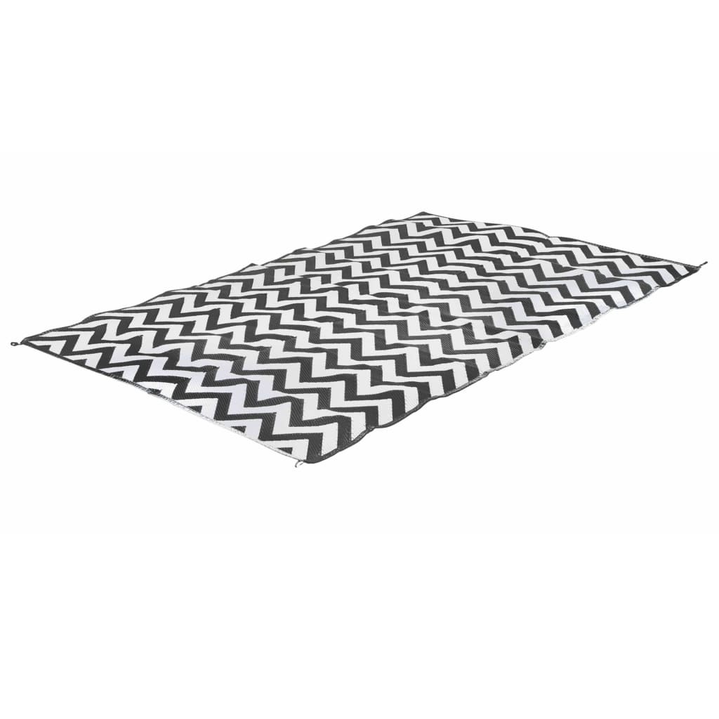 Bo-Camp vanjski tepih Chill mat Wave 2,7 x 2 m L crno-bijeli