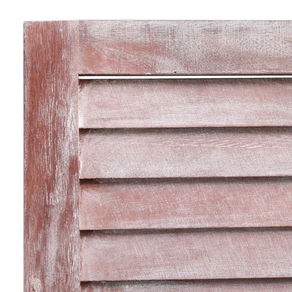 vidaXL Sobna pregrada s 4 panela smeđa 140 x 165 cm drvena