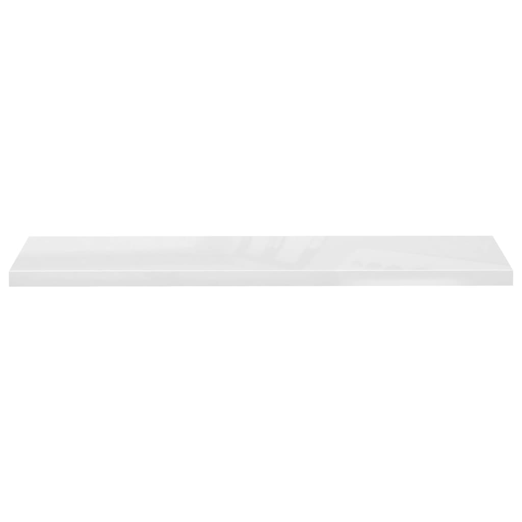 vidaXL Plutajuće zidne police 4 kom sjajne bijele 120x23,5x3,8 cm MDF