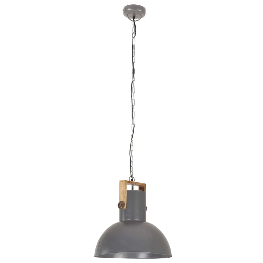 vidaXL Industrijska viseća svjetiljka 25 W siva okrugla 52 cm E27